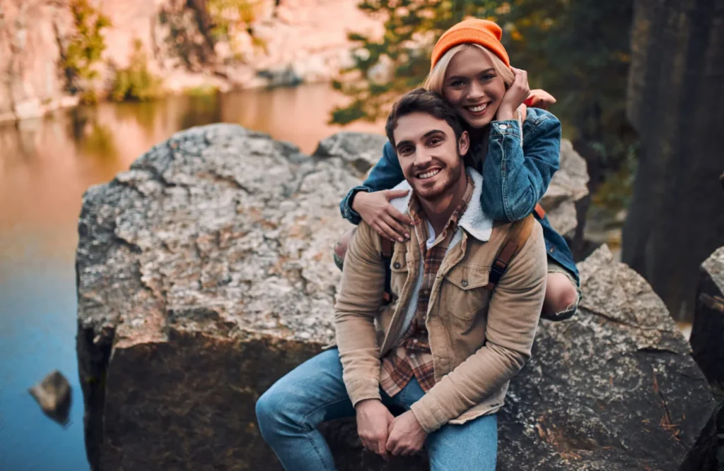 Couple enjoying time together in nature